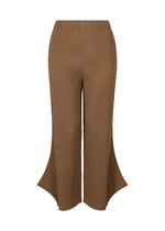 FINE KNIT PLEATS BOTTOM 2、ウィメンズ_パンツ、ブラウン