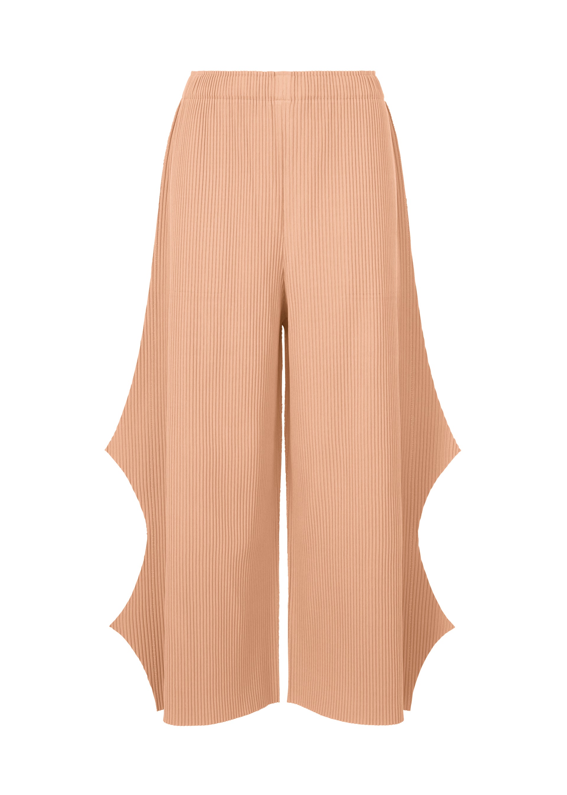 FINE KNIT PLEATS BOTTOM 2、ウィメンズ_パンツ、オレンジ