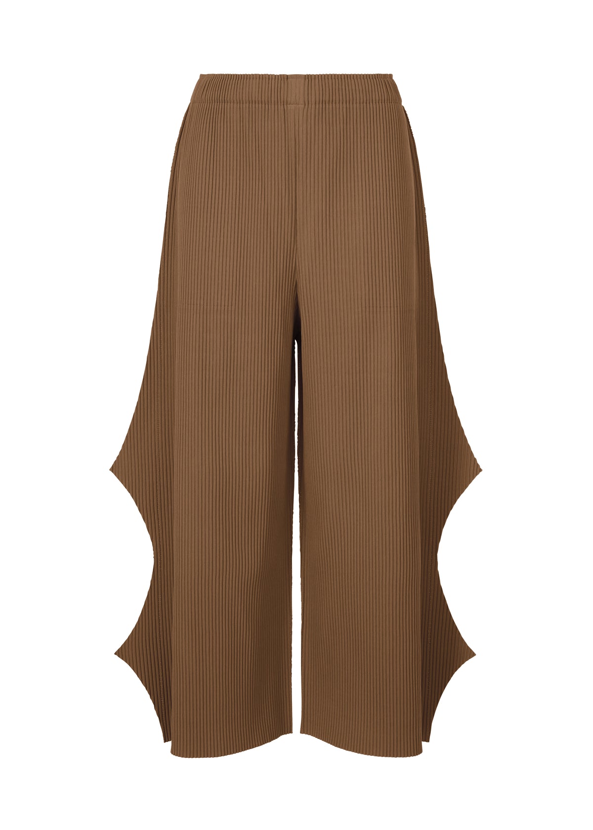 FINE KNIT PLEATS BOTTOM 2、ウィメンズ_パンツ、ブラウン
