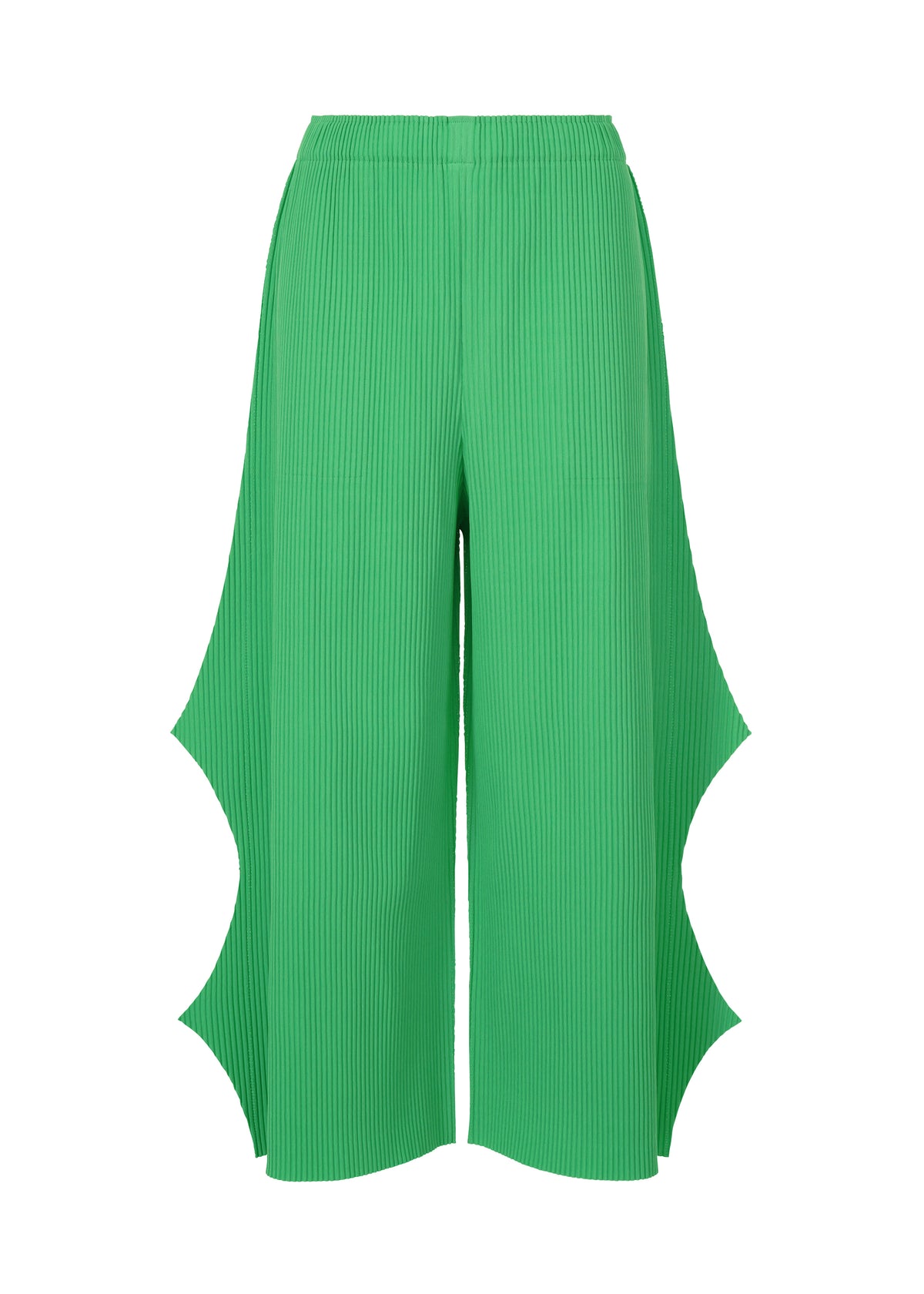 FINE KNIT PLEATS BOTTOM 2、ウィメンズ_パンツ、グリーン