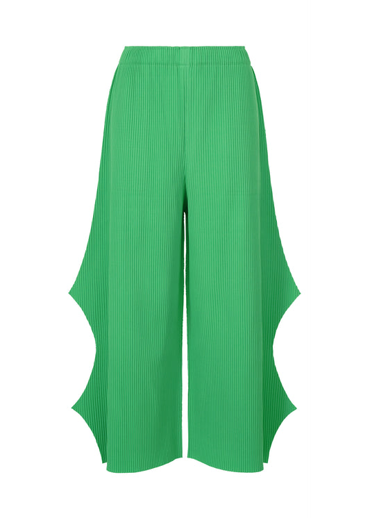 FINE KNIT PLEATS BOTTOM 2、ウィメンズ_パンツ、グリーン