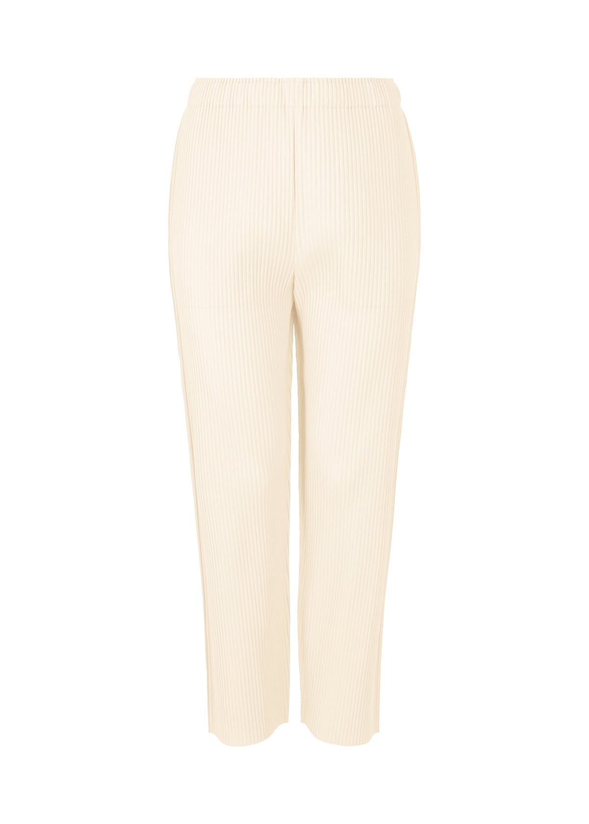 FINE KNIT PLEATS BOTTOM 3、ウィメンズ_パンツ、ホワイト