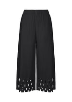FINE KNIT PLEATS BOTTOM 3、ウィメンズ_パンツ、ブラック