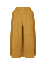 MIX FINE KNIT PLEATS BOTTOM、ウィメンズ_パンツ、イエロー