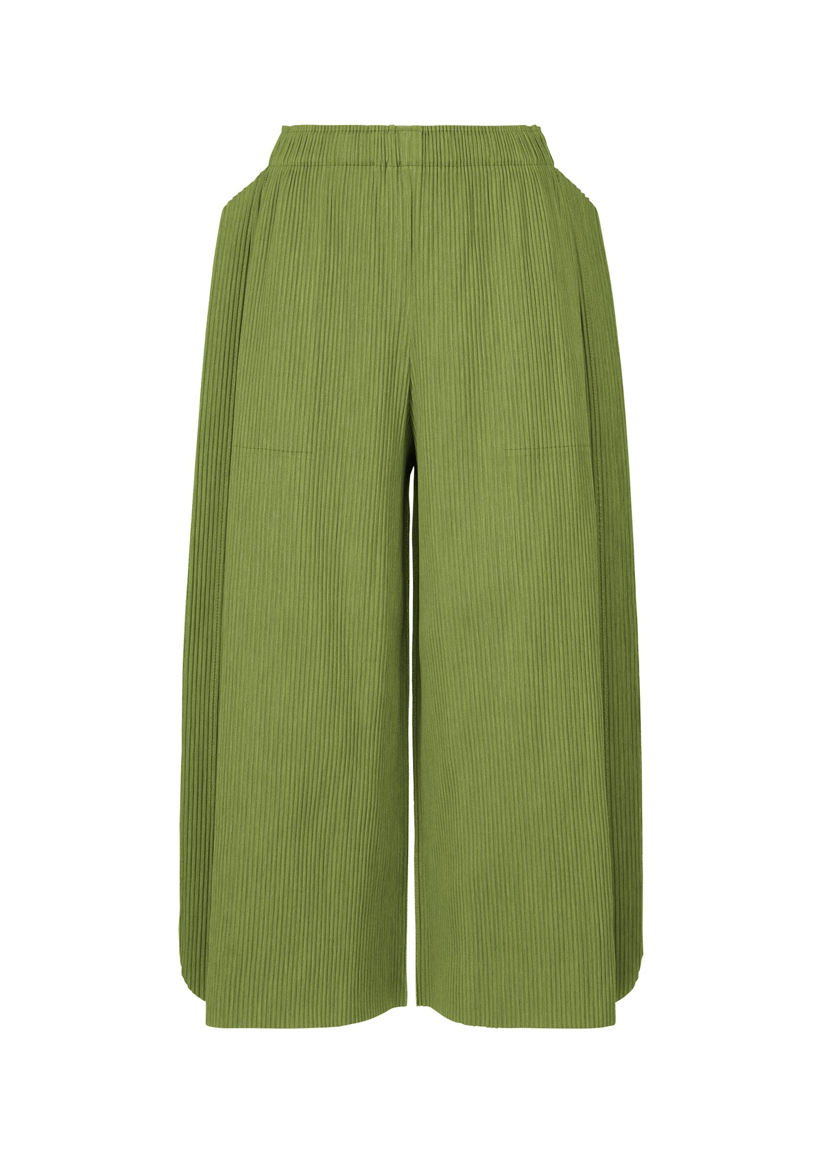 MIX FINE KNIT PLEATS BOTTOM、ウィメンズ_パンツ、グリーン
