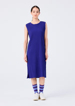 FINE KNIT PLEATS COLOR 1、ウィメンズ_ワンピース、着用画像1