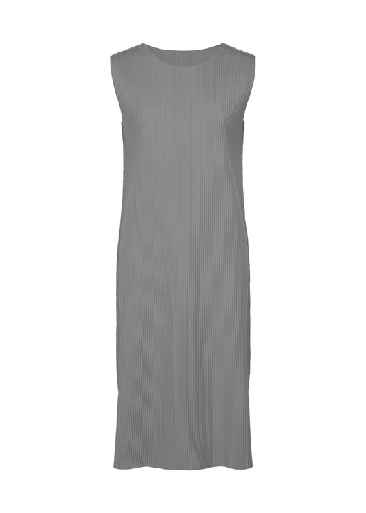 FINE KNIT PLEATS COLOR 1、ウィメンズ_ワンピース、グレー