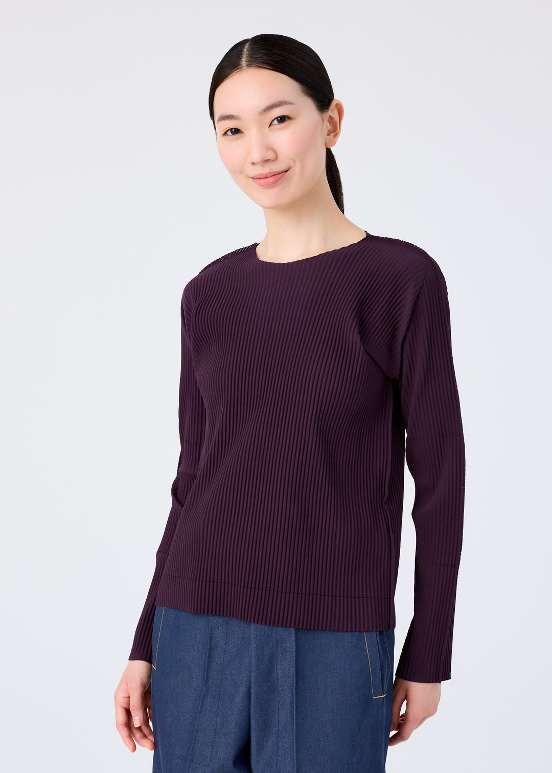 Fine Knit Pleats Top