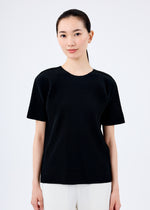FINE KNIT PLEATS BLACK、ウィメンズ_トップス_トップ、着用画像1
