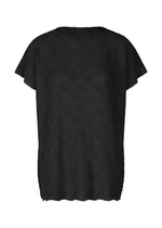 WAVE KNIT STRETCH PLEATS、ウィメンズ_トップス_トップ、ブラック