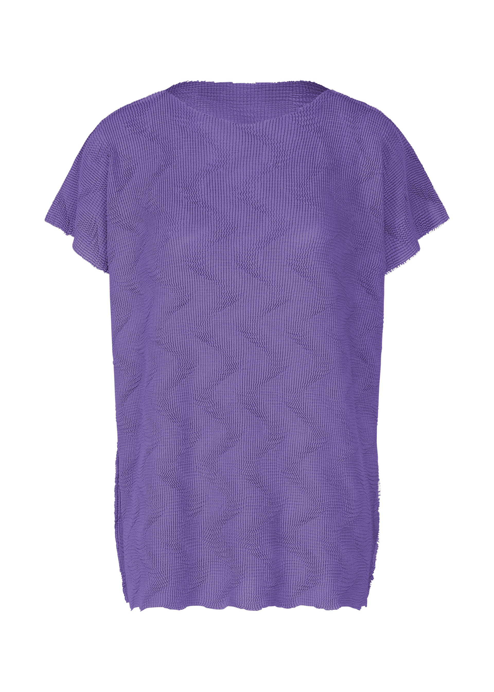WAVE KNIT STRETCH PLEATS、ウィメンズ_トップス_トップ、パープル