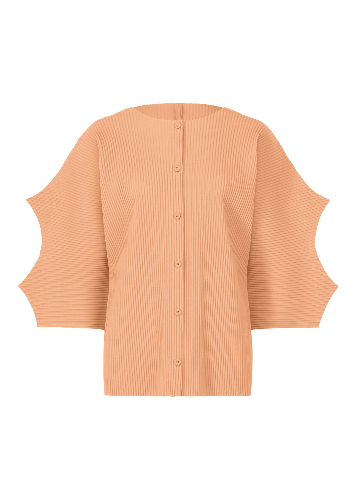 GIZA GIZA PLEATS、ウィメンズ_トップス_カーディガン、オレンジ