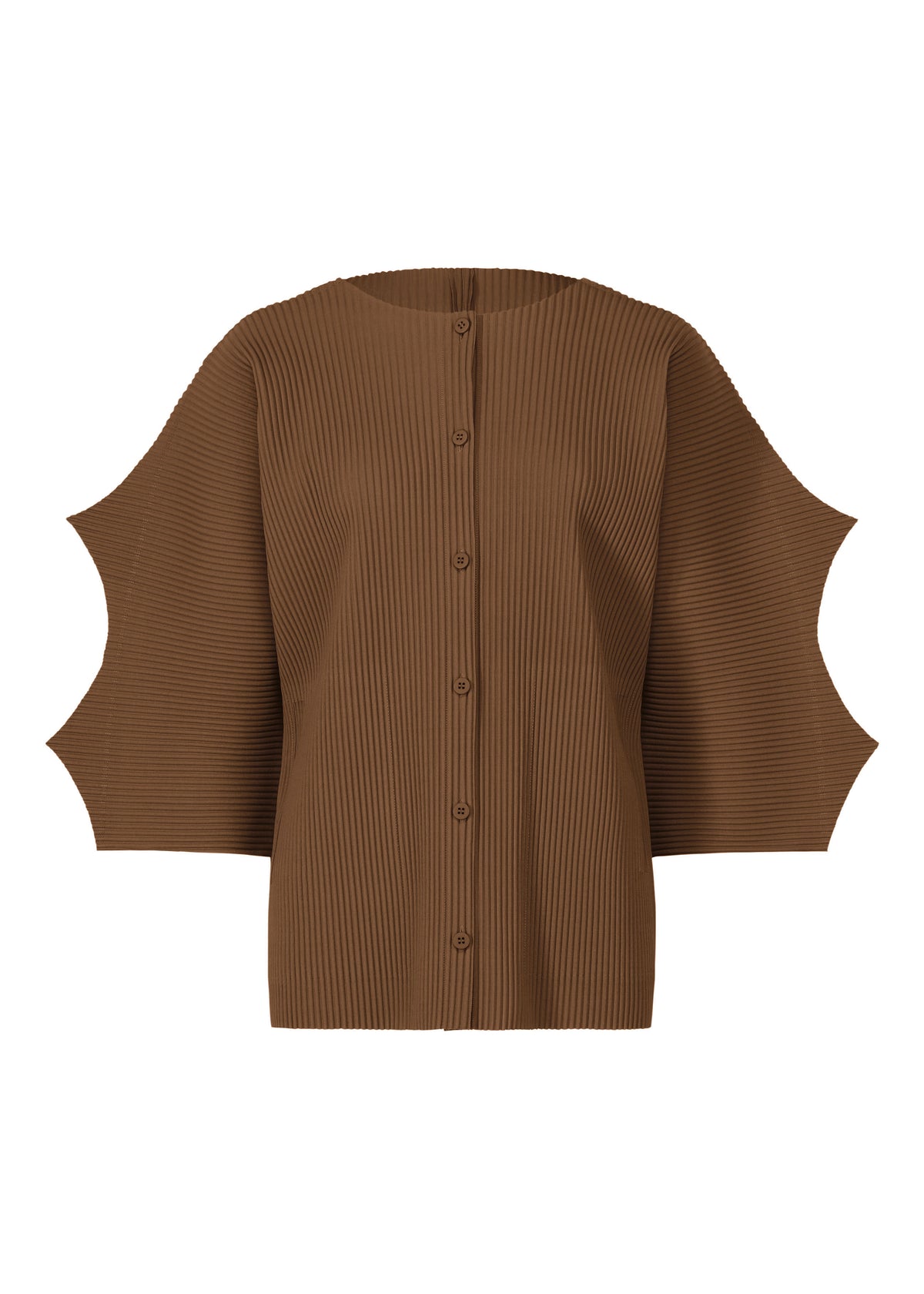 GIZA GIZA PLEATS、ウィメンズ_トップス_カーディガン、ブラウン