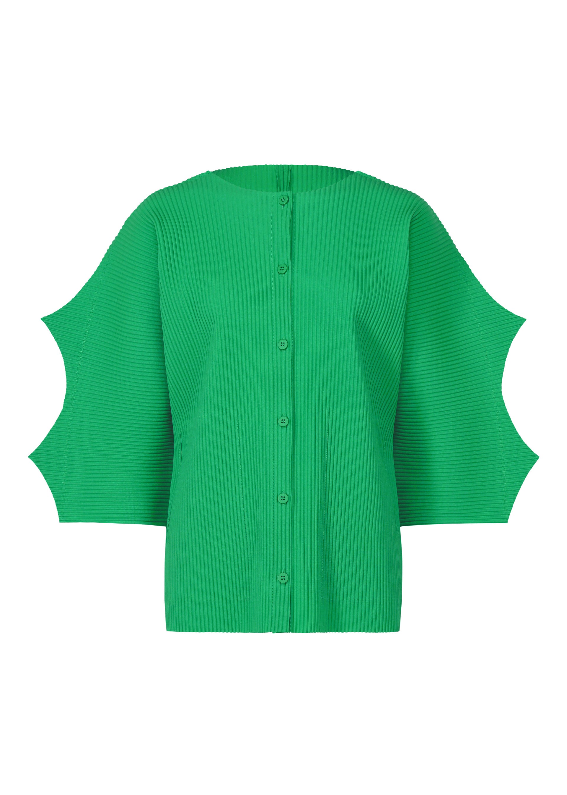 me by ISSEY Miyake グリーンメッシュカーディガン 七分袖ボレロ GIZA GIZA PLEATS – isseymiyake.com