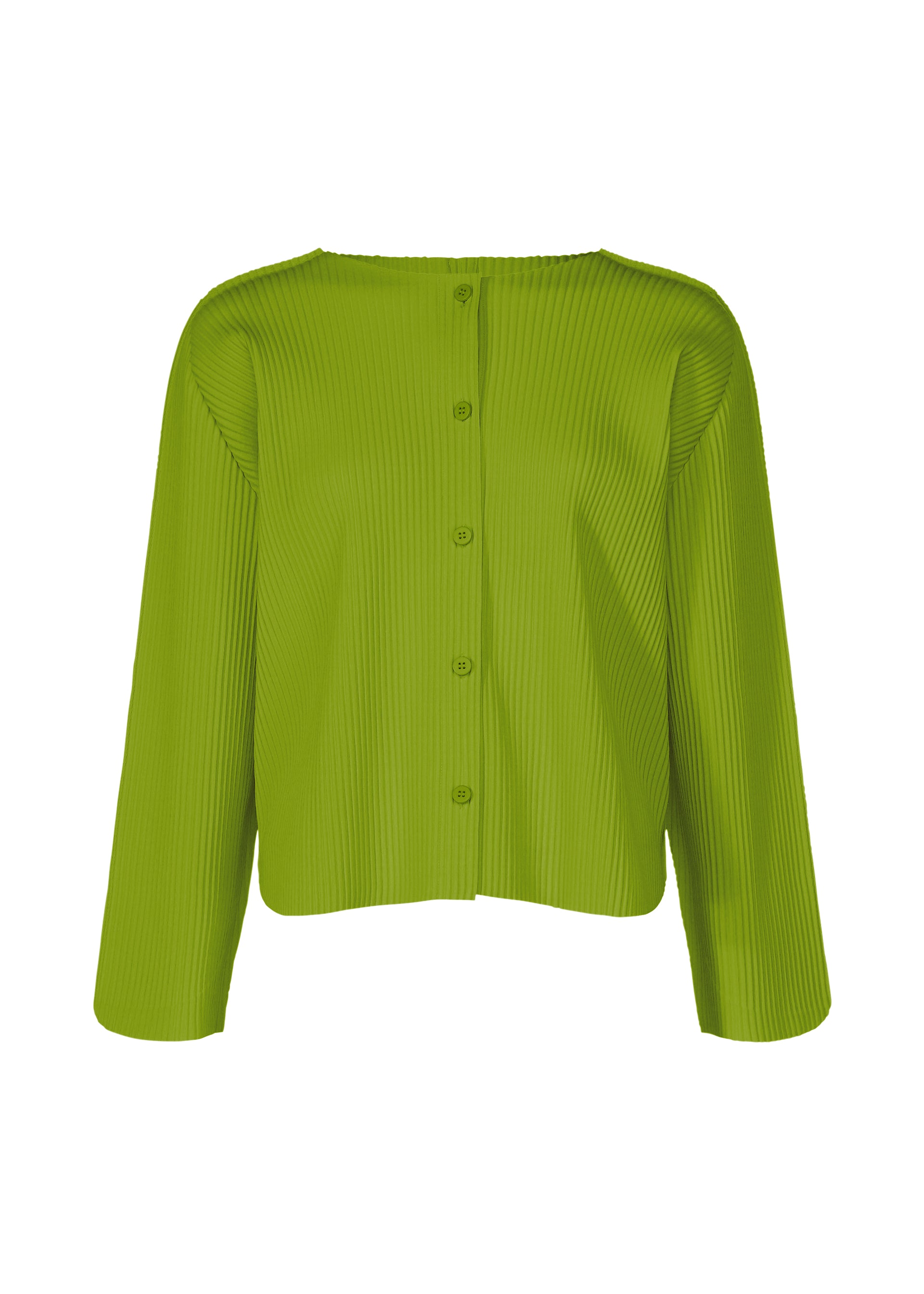 ISSEY MIYAKE FETE グリーンプリーツカーディガン ROUND PLEATS – isseymiyake.com