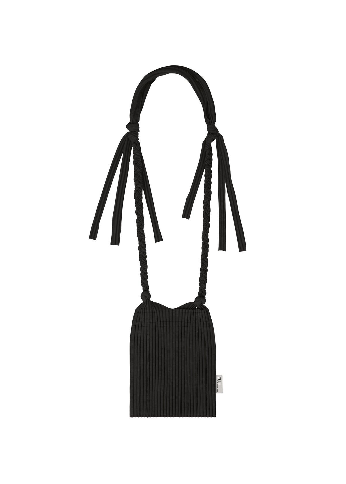LEAF PLEATS BAG、バッグ&財布_ショルダーバッグ、ブラック
