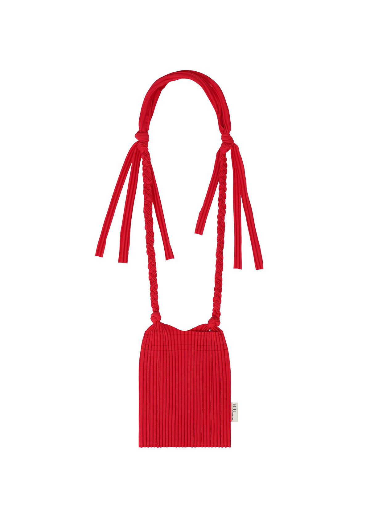 LEAF PLEATS BAG、バッグ&財布_ショルダーバッグ、レッド