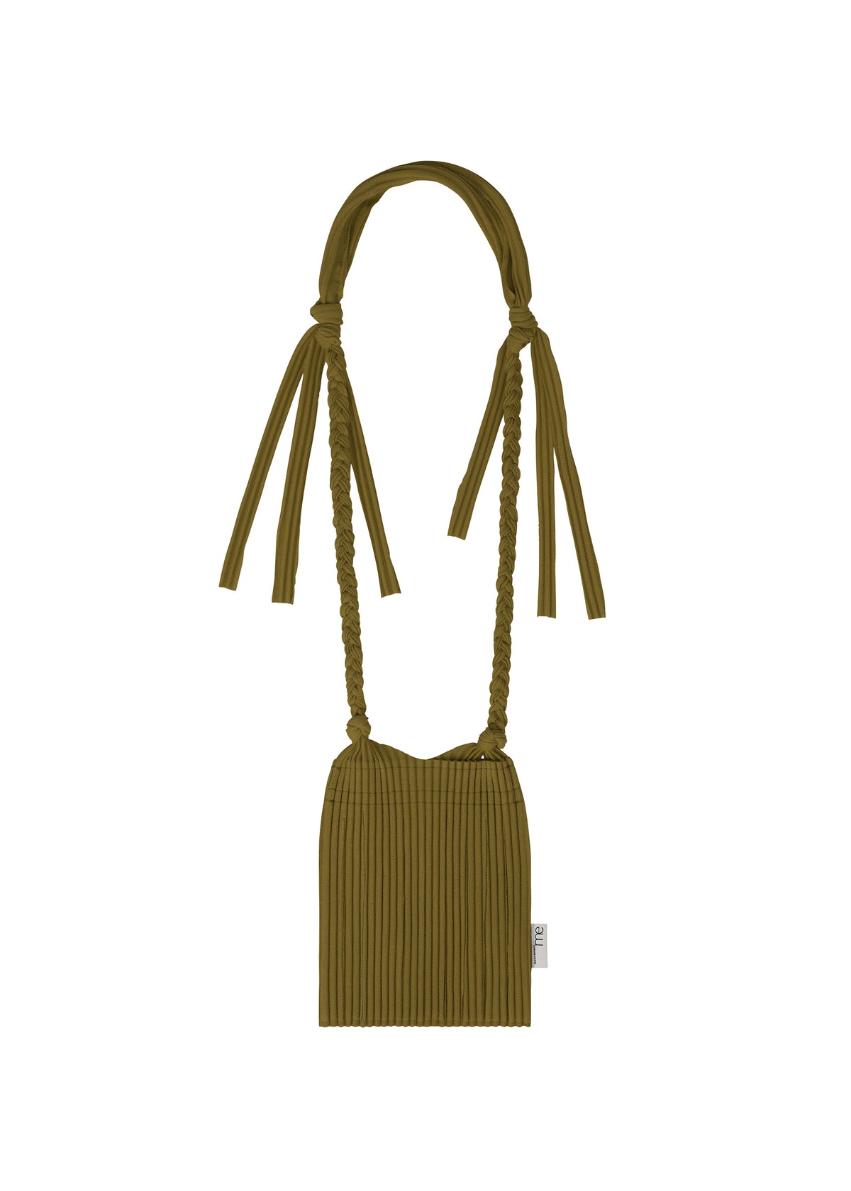 LEAF PLEATS BAG、バッグ&財布_ショルダーバッグ、カーキ