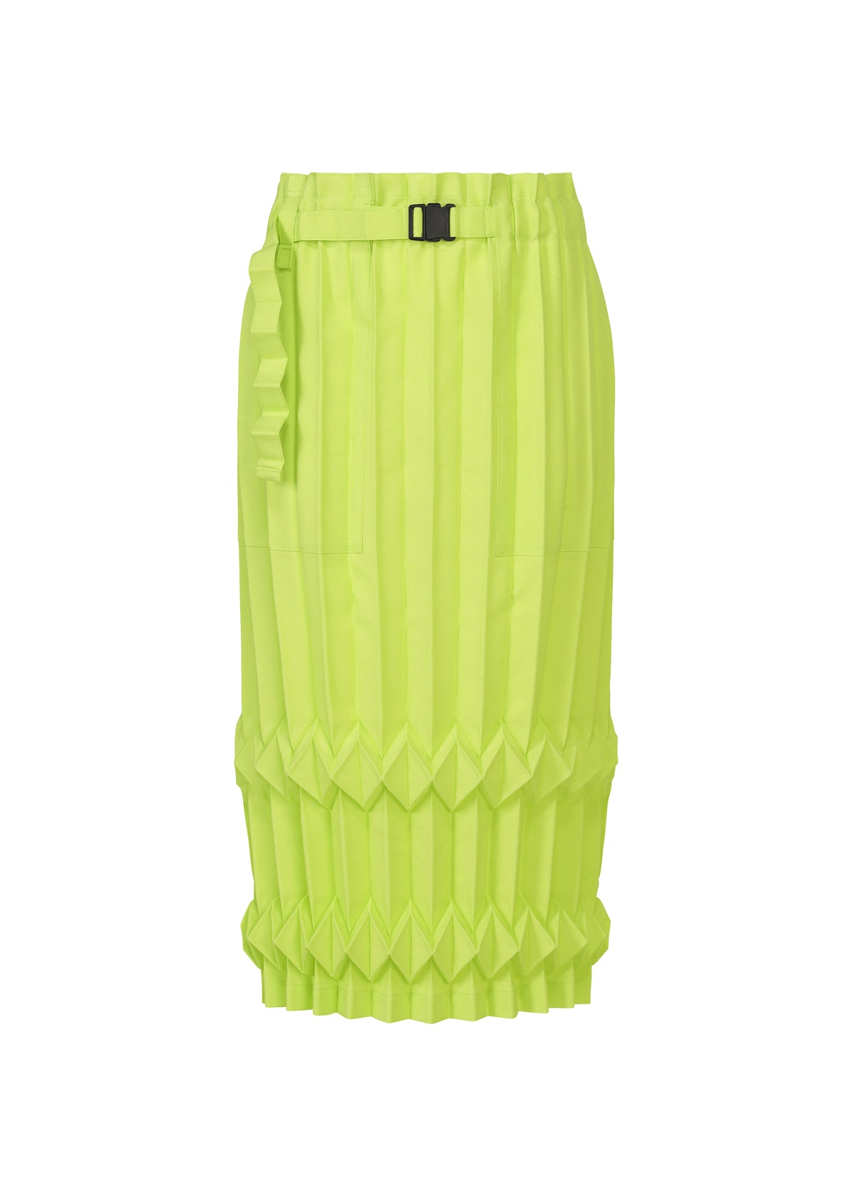 TREE PLEATS、ウィメンズ_スカート、イエロー