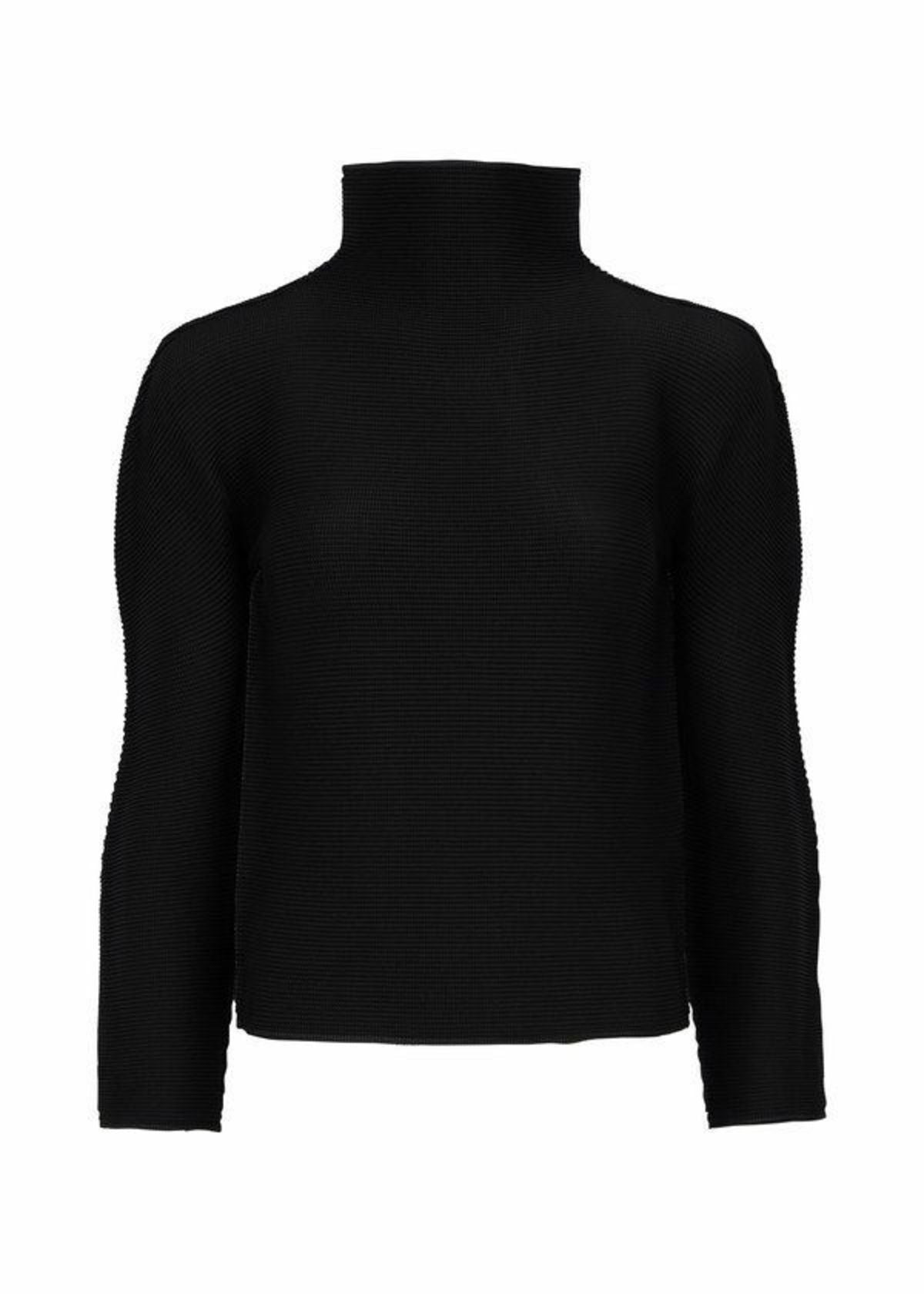 STRETCH PLEATS、ウィメンズ_トップス_トップ、ブラック