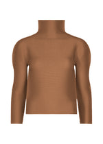 STRETCH PLEATS 3、ウィメンズ_トップス_トップ、ブラウン