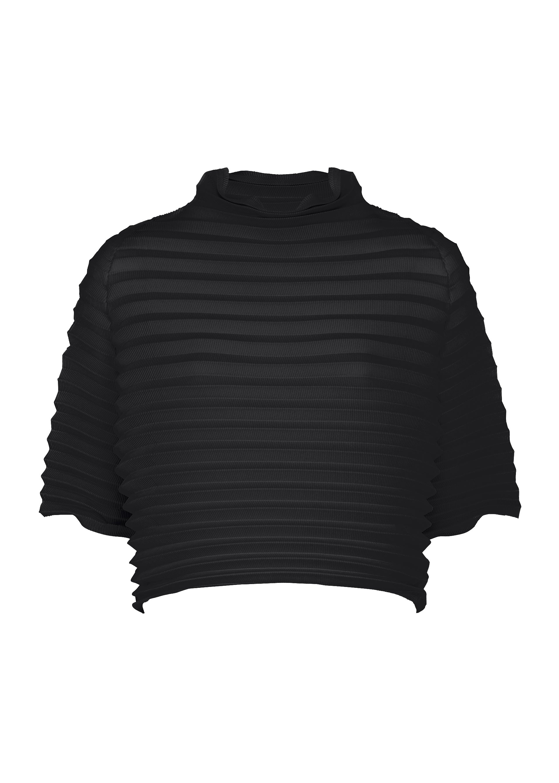ACCORDION STRETCH PLEATS、ウィメンズ_トップス_トップ、ブラック
