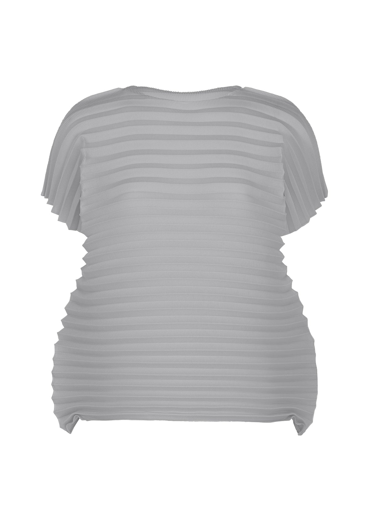 ACCORDION STRETCH PLEATS、ウィメンズ_トップス_トップ、グレー