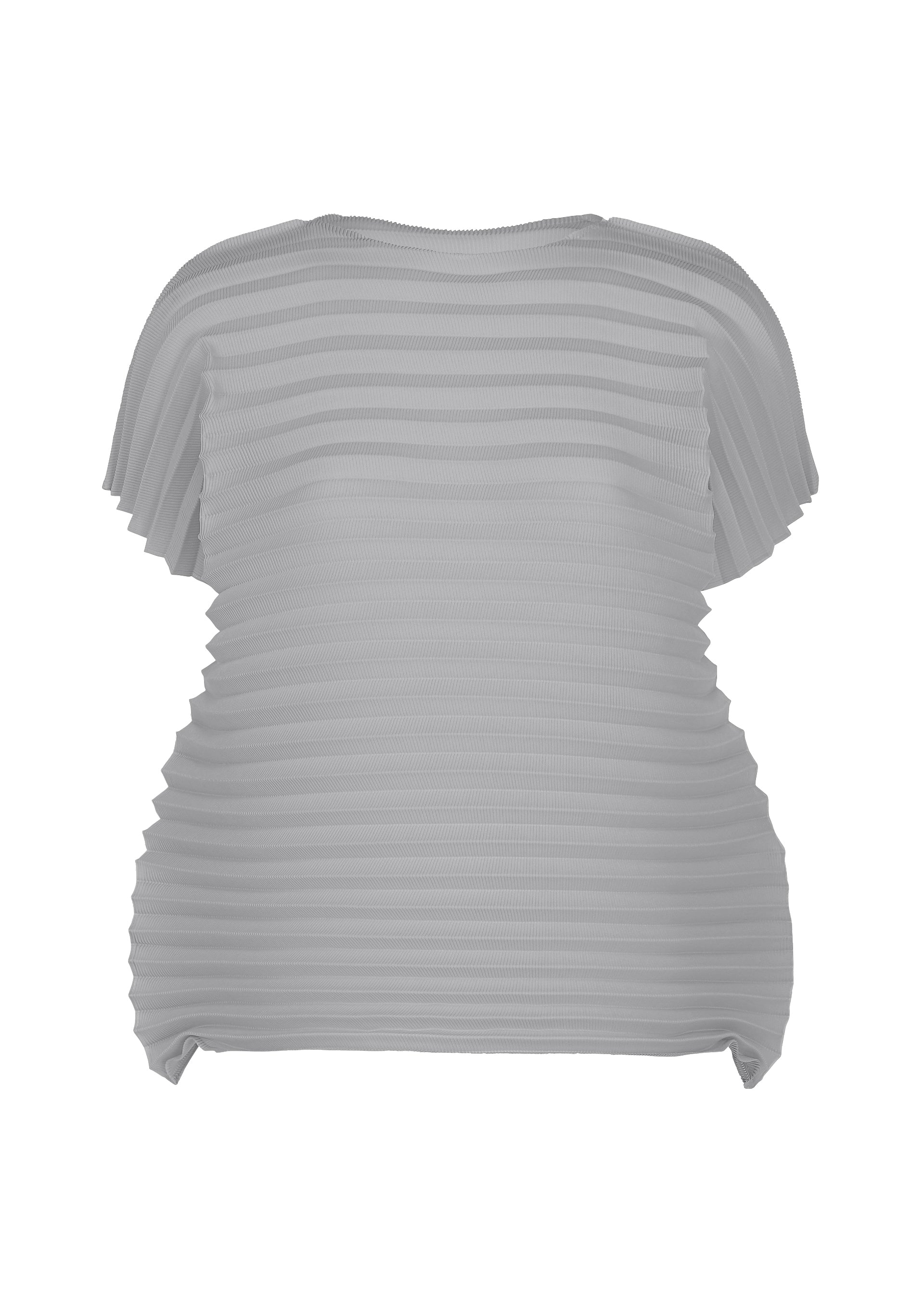 ACCORDION STRETCH PLEATS、ウィメンズ_トップス_トップ、グレー