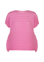ACCORDION STRETCH PLEATS、ウィメンズ_トップス_トップ、ピンク