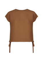 SQUARE STRETCH PLEATS、ウィメンズ_トップス_トップ、ブラウン
