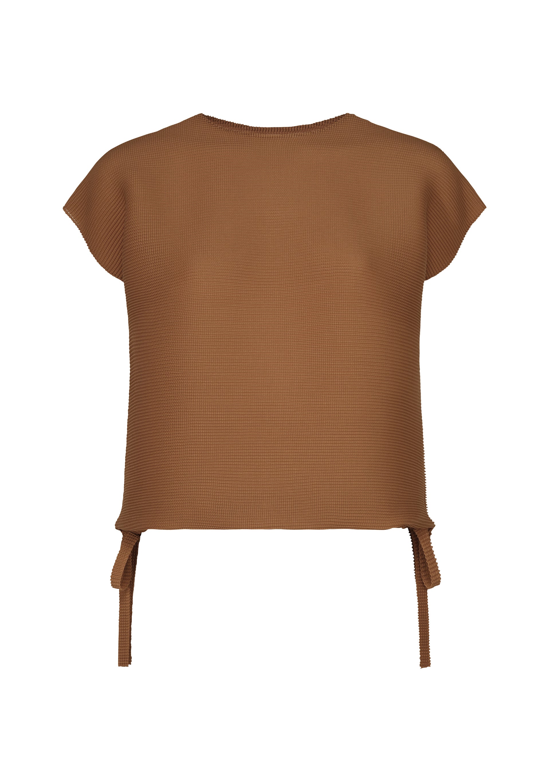 SQUARE STRETCH PLEATS、ウィメンズ_トップス_トップ、ブラウン