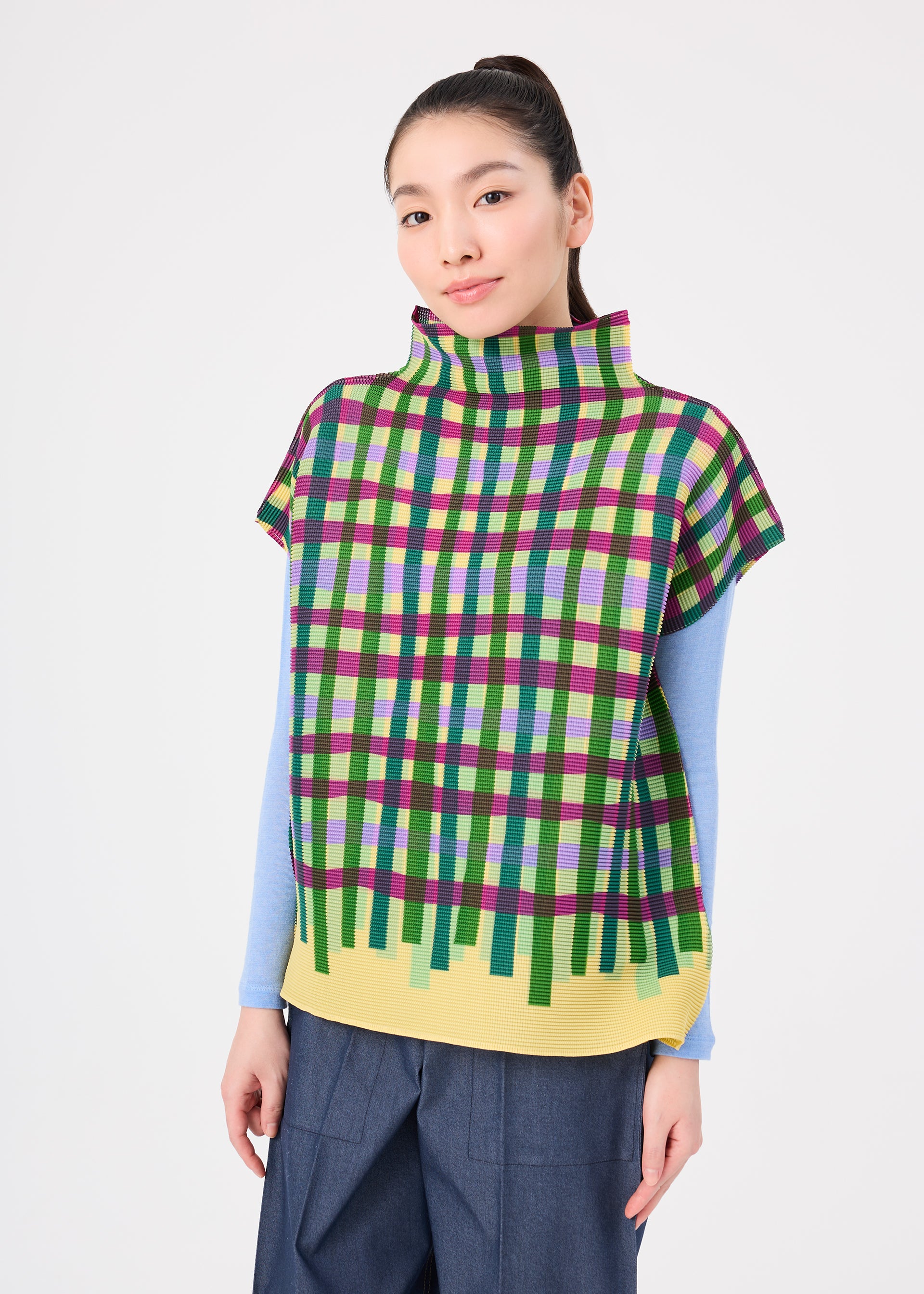トップス Eaphi TAPE EMBROIDERY MIX KNIT TAPE CHECK – isseymiyake.com