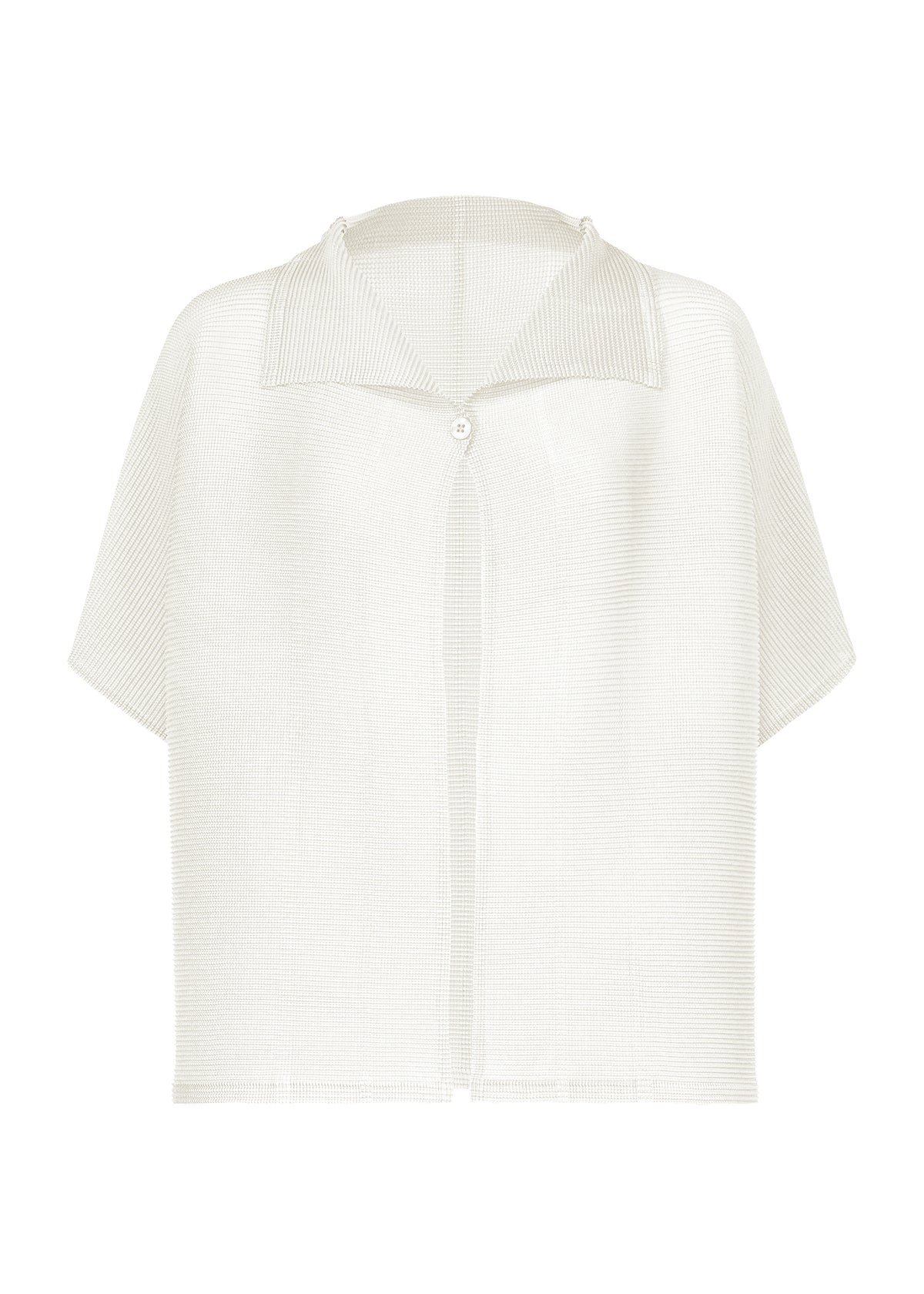 SQUARE STRETCH PLEATS、ウィメンズ_トップス_カーディガン、ホワイト