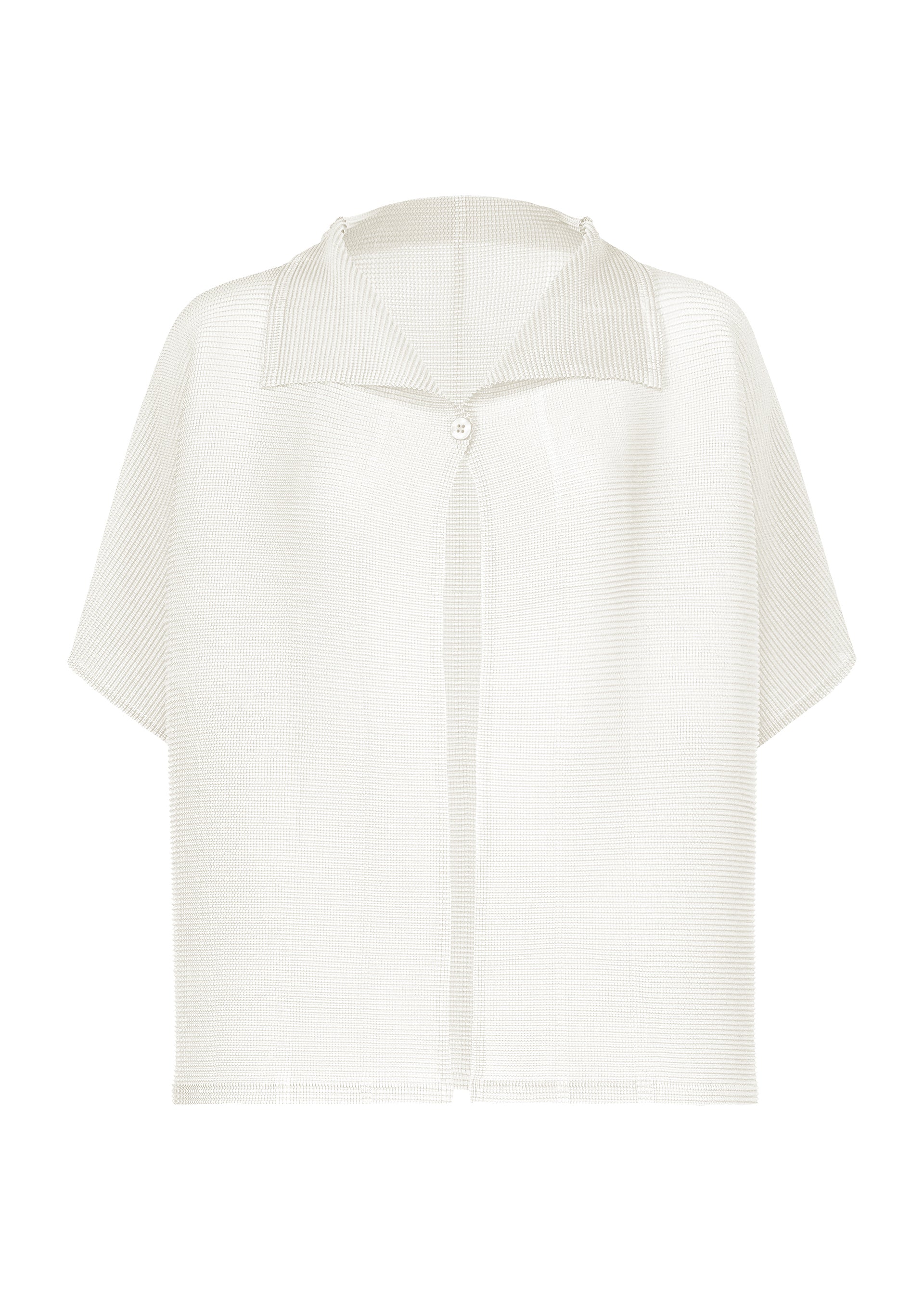 SQUARE STRETCH PLEATS、ウィメンズ_トップス_カーディガン、ホワイト