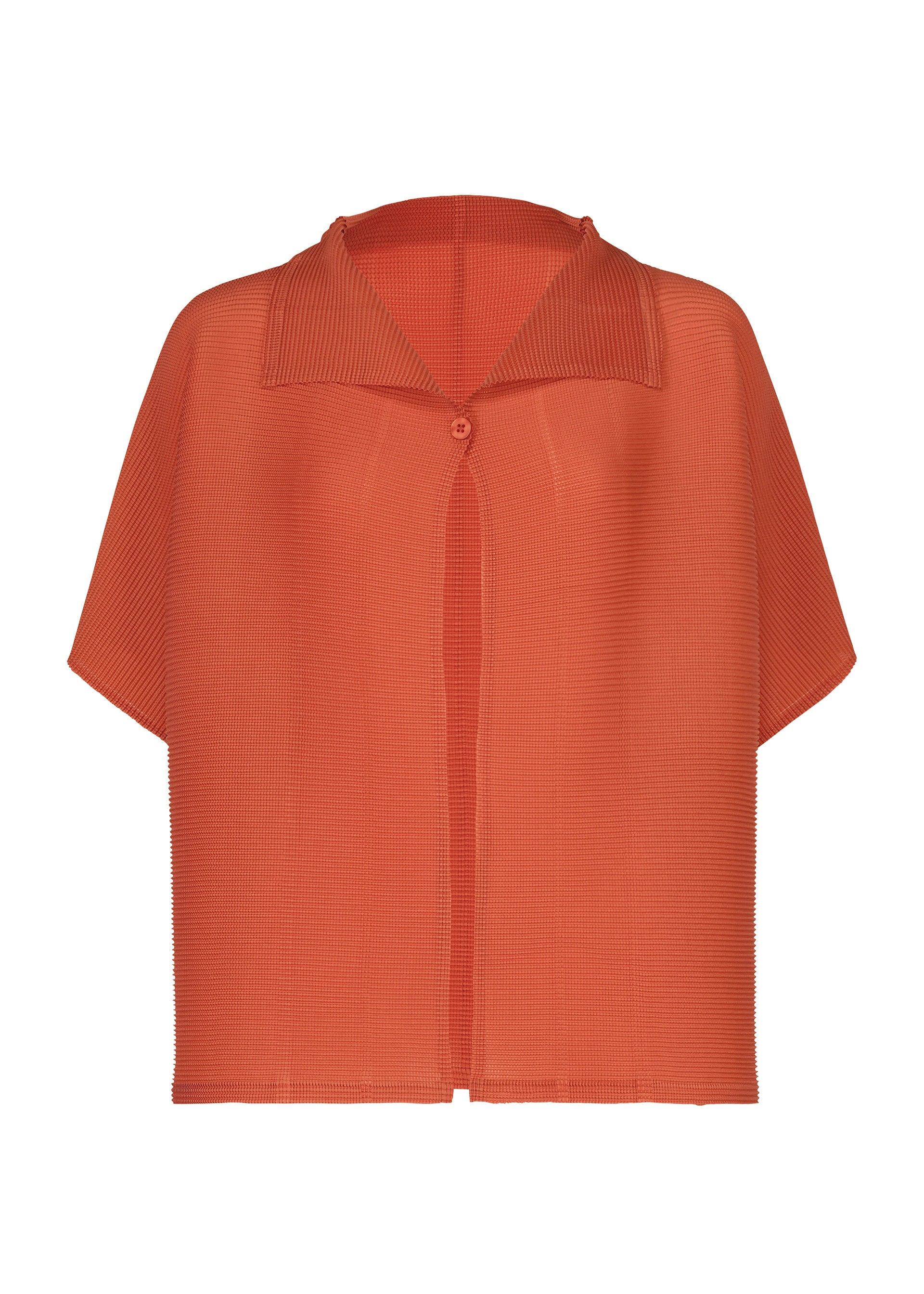 SQUARE STRETCH PLEATS、ウィメンズ_トップス_カーディガン、レッド