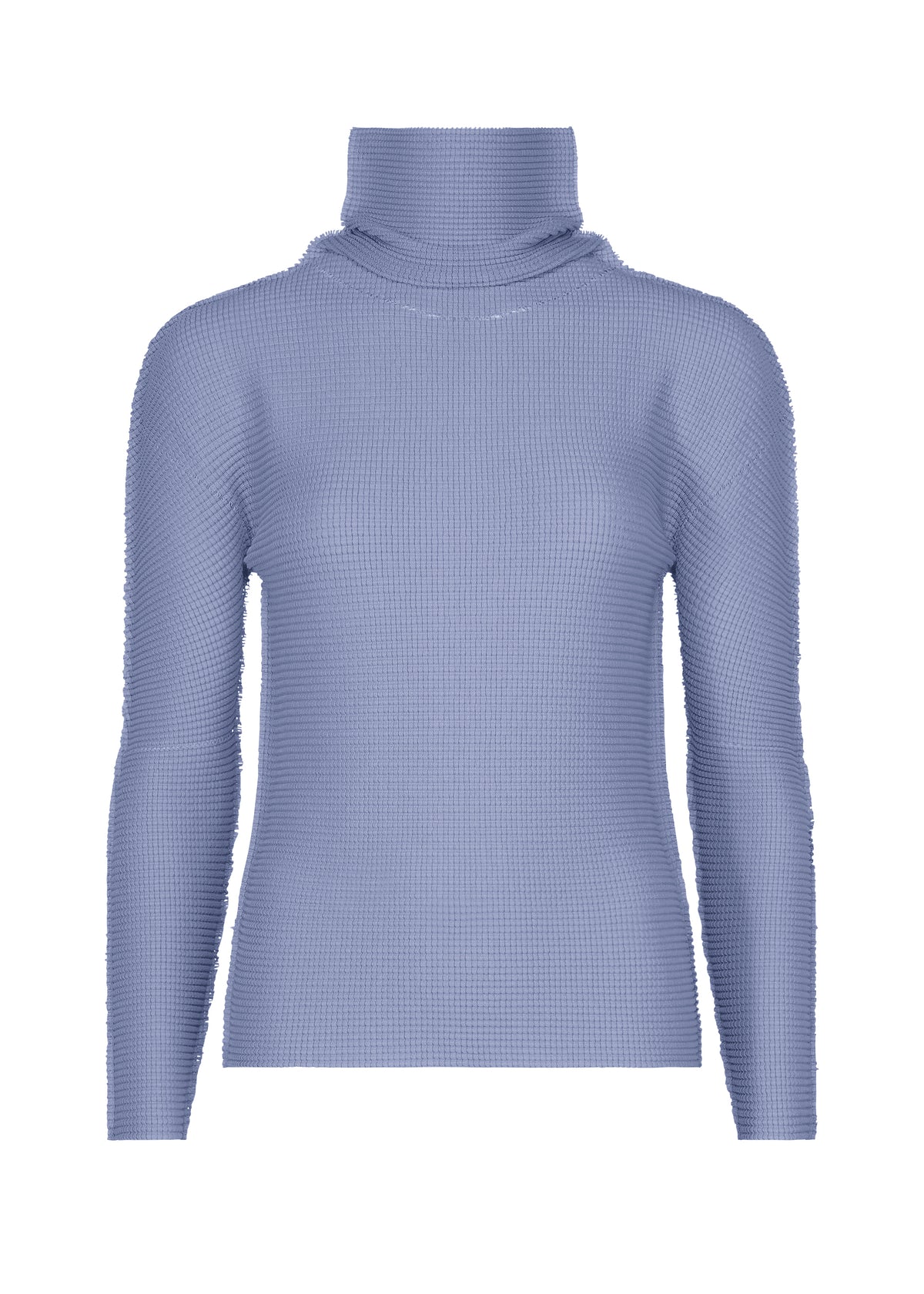 KNIT STRETCH PLEATS 1、ウィメンズ_トップス_トップ、ブルー