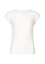 KNIT STRETCH PLEATS、ウィメンズ_トップス_トップ、ホワイト
