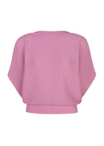 TOWER KNIT STRETCH PLEATS、ウィメンズ_トップス_トップ、ピンク