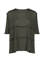 FLARE SEE-THROUGH CREPE、ウィメンズ_トップス_トップ、グレー