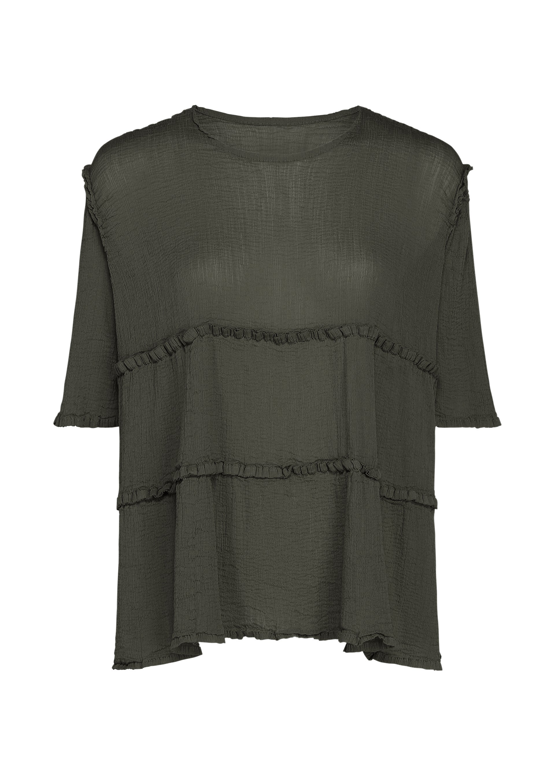 FLARE SEE-THROUGH CREPE、ウィメンズ_トップス_トップ、グレー
