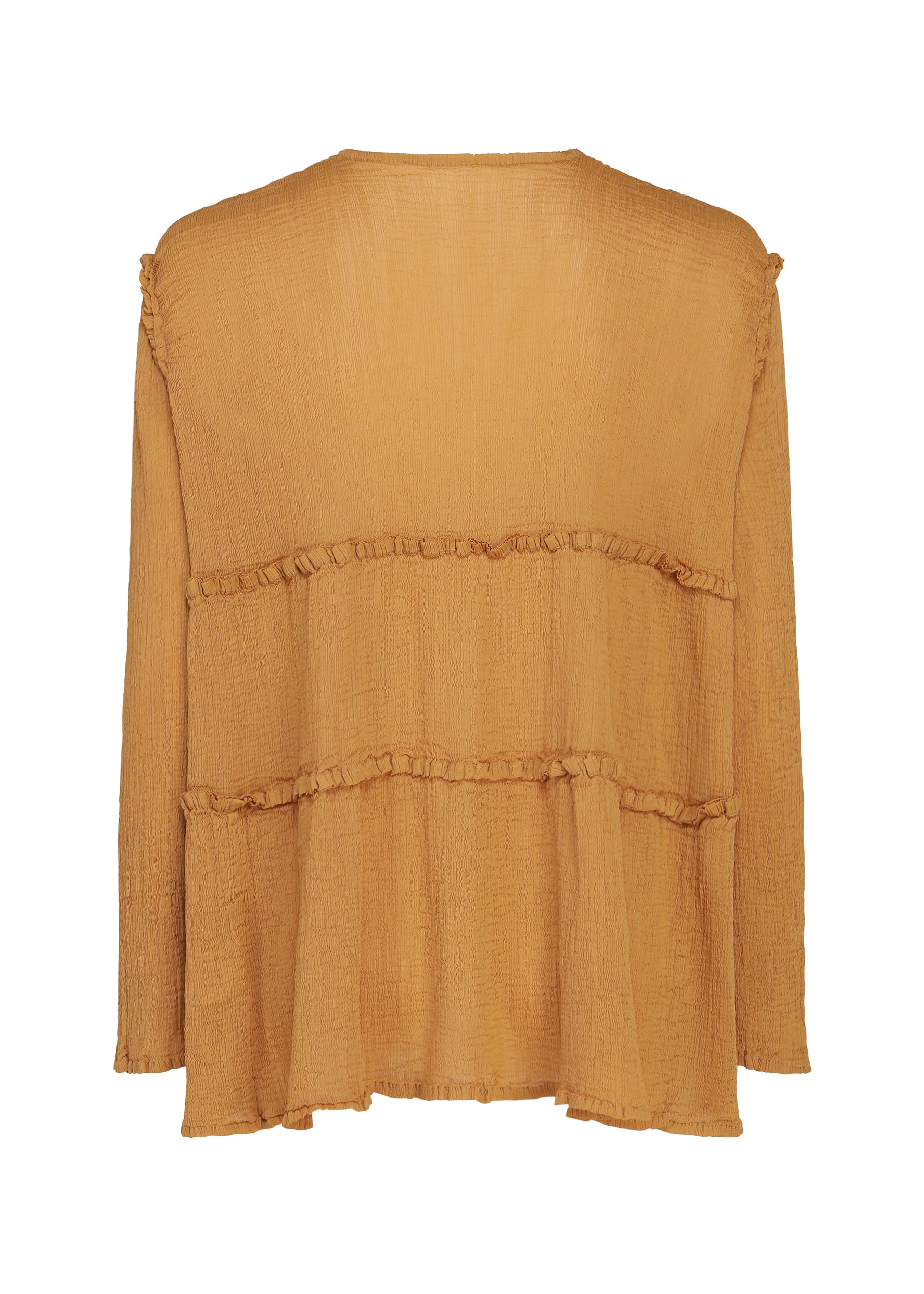 FLARE SEE-THROUGH CREPE、ウィメンズ_トップス_カーディガン、ディテール画像1