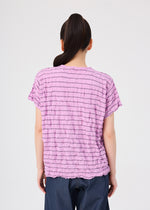 STRIPE MERINGUE T-SHIRT、ウィメンズ_トップス_トップ、着用画像2