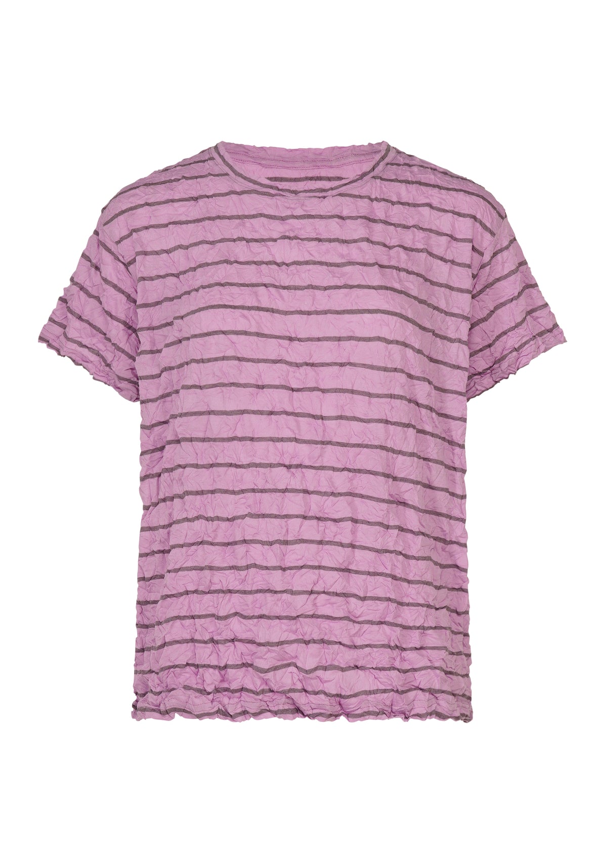 STRIPE MERINGUE T-SHIRT、ウィメンズ_トップス_トップ、ピンク