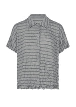 STRIPE MERINGUE T-SHIRT、ウィメンズ_トップス_トップ、グレー