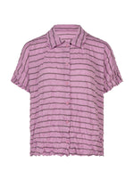 STRIPE MERINGUE T-SHIRT、ウィメンズ_トップス_トップ、ピンク