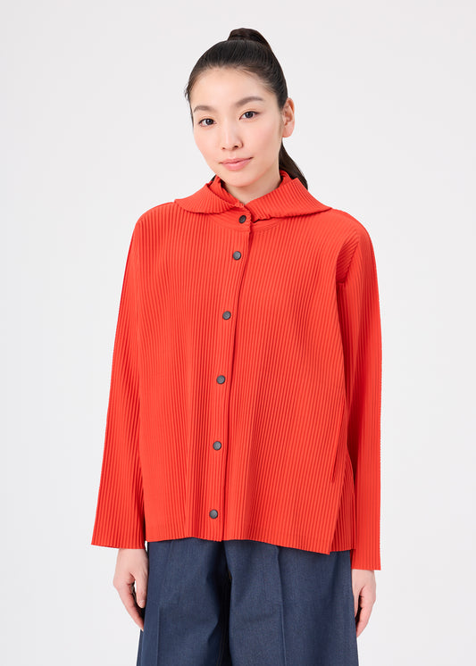 FINE KNIT PLEATS COLOR 2、ウィメンズ_ジャケット&コート_ジャケット＆ブルゾン、着用画像1