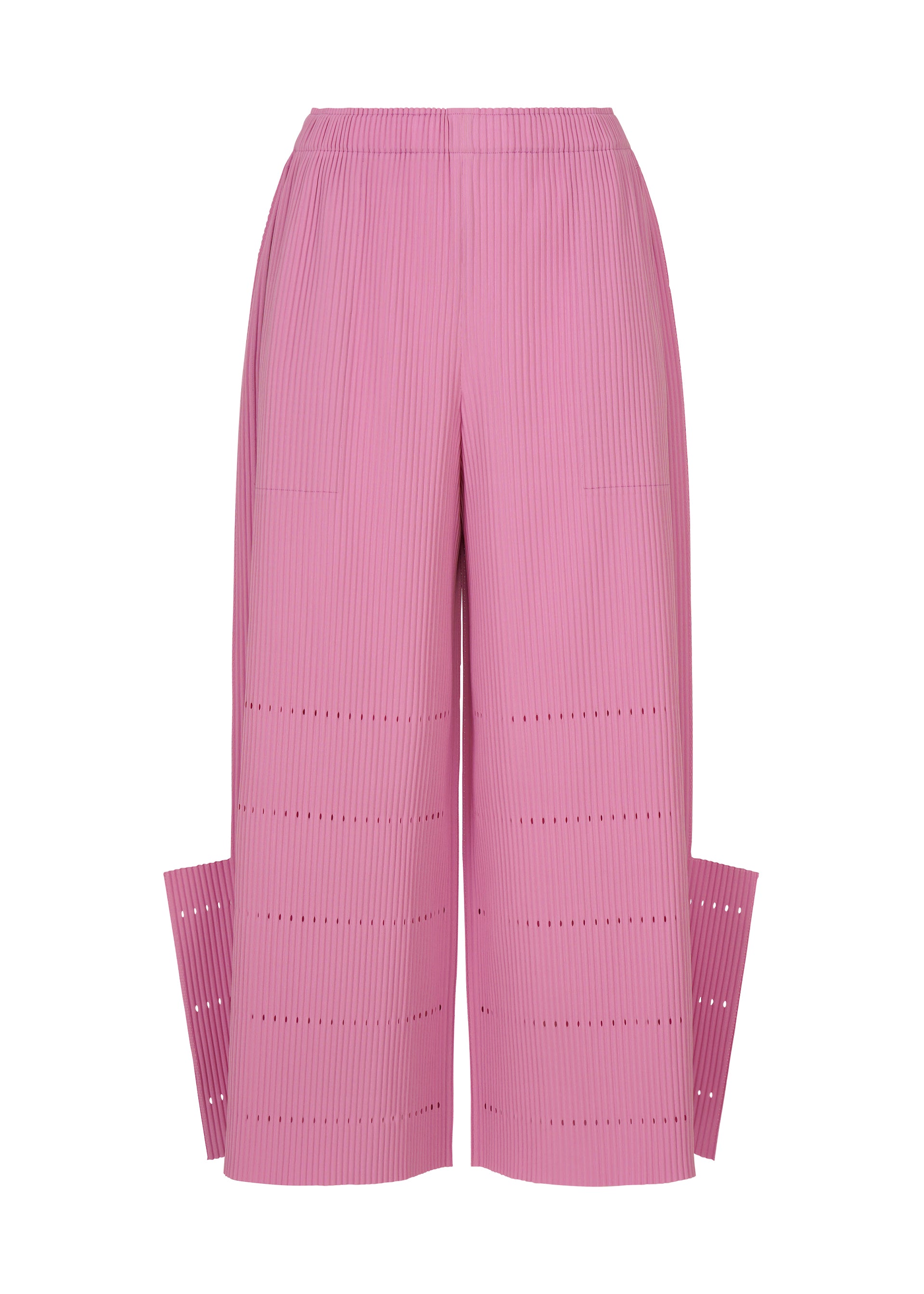 FINE KNIT PLEATS BOTTOM 1、ウィメンズ_パンツ、ピンク