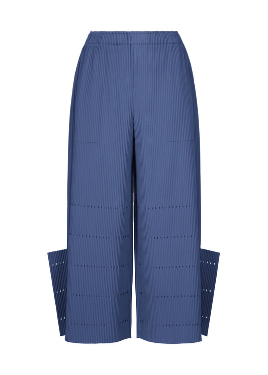 FINE KNIT PLEATS BOTTOM 1、ウィメンズ_パンツ、ブルー