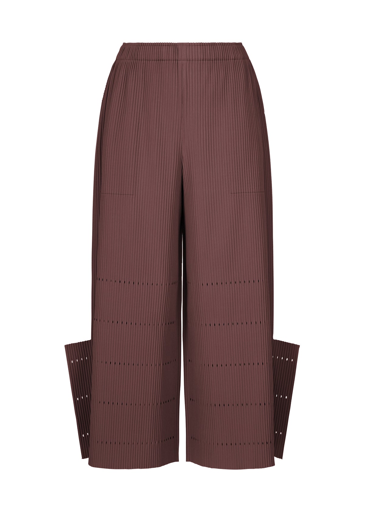 FINE KNIT PLEATS BOTTOM 1、ウィメンズ_パンツ、パープル