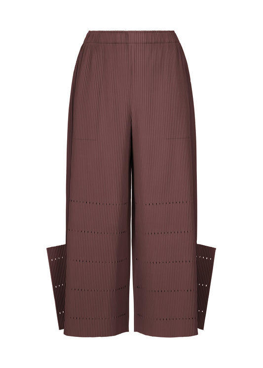 FINE KNIT PLEATS BOTTOM 1、ウィメンズ_パンツ、パープル